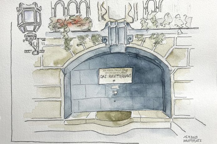 Sketch: Arnold Muschet