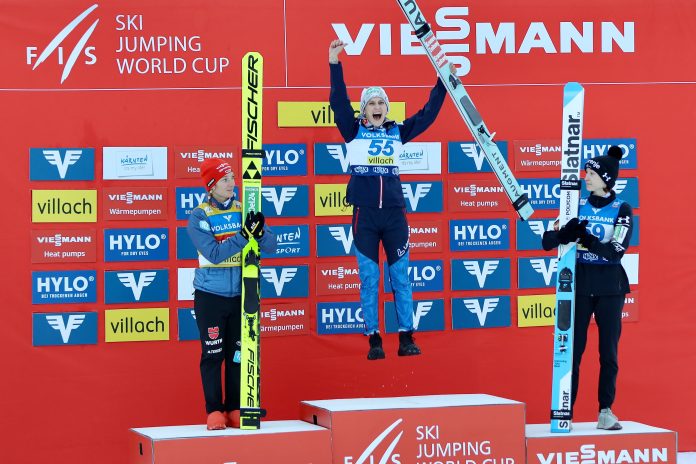 Das Damen-WC-Springen in der Villacher Alpen Arena begeisterte nicht großartige sportliche Leistungen, sondern auch dank der perfekten Organisation ein Millionenpublikum. Fotos: Alpen Arena