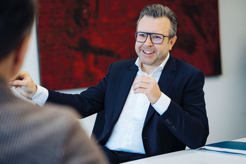 Jörg Eisenschmied,
Infineon Austria-Finanzvorstand und verantwortlich für Nachhaltigkeit.