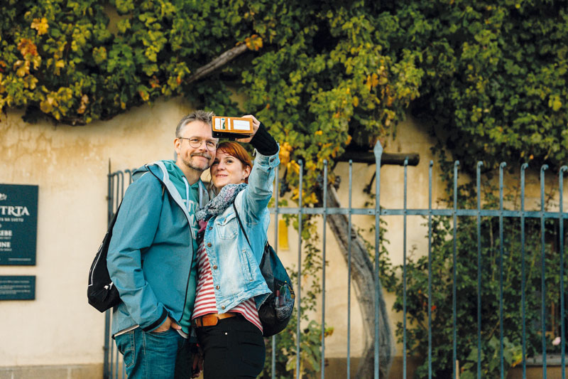 Beliebtester Selfie-Point am Fluss in der slowenischen Draumetropole: der älteste Rebstock der Welt.Foto: Touristik Maribor 